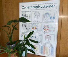 Dekorativ og illustrativ plakat med Zoneterapisystemer